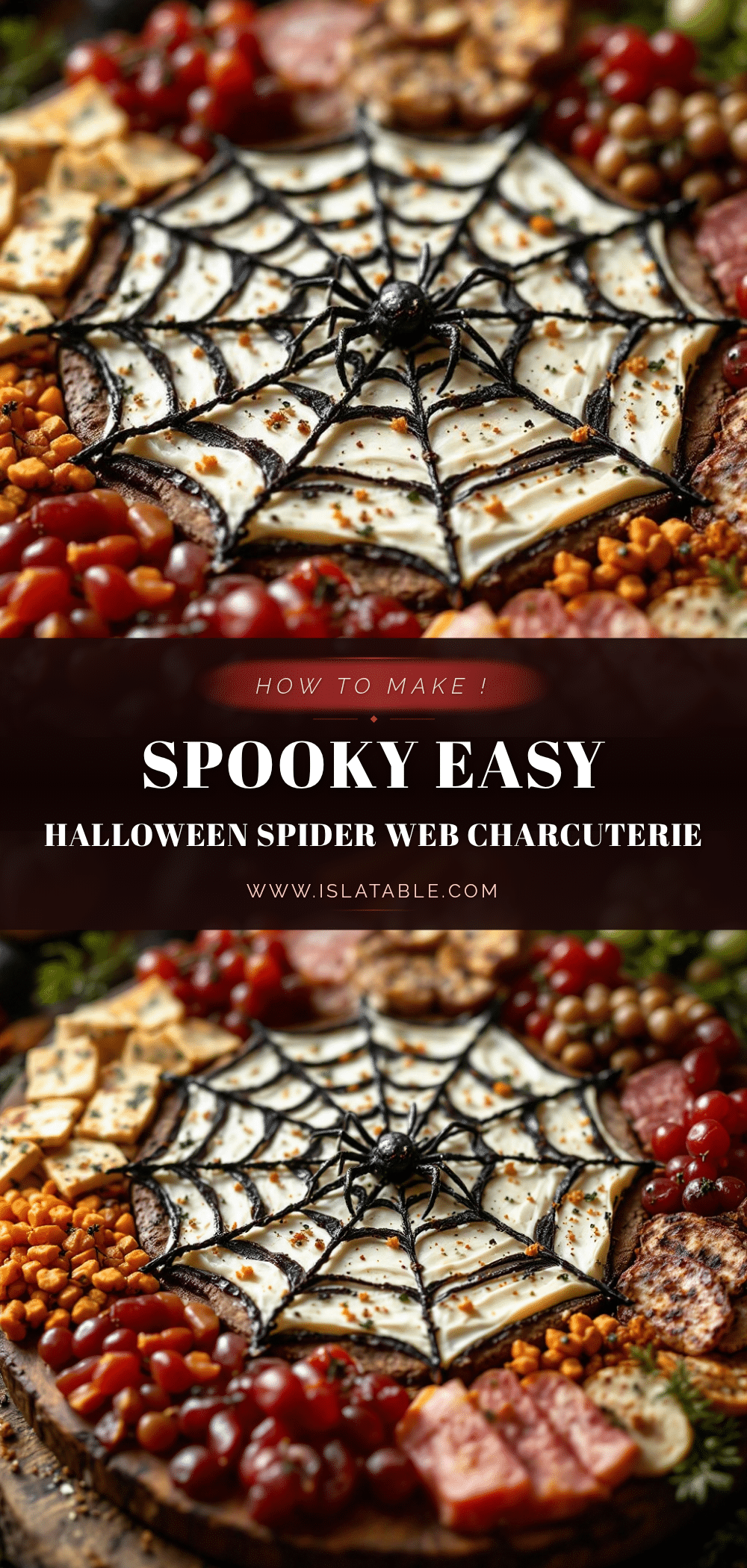 Halloween Charcuterie Spider Web Board recipe