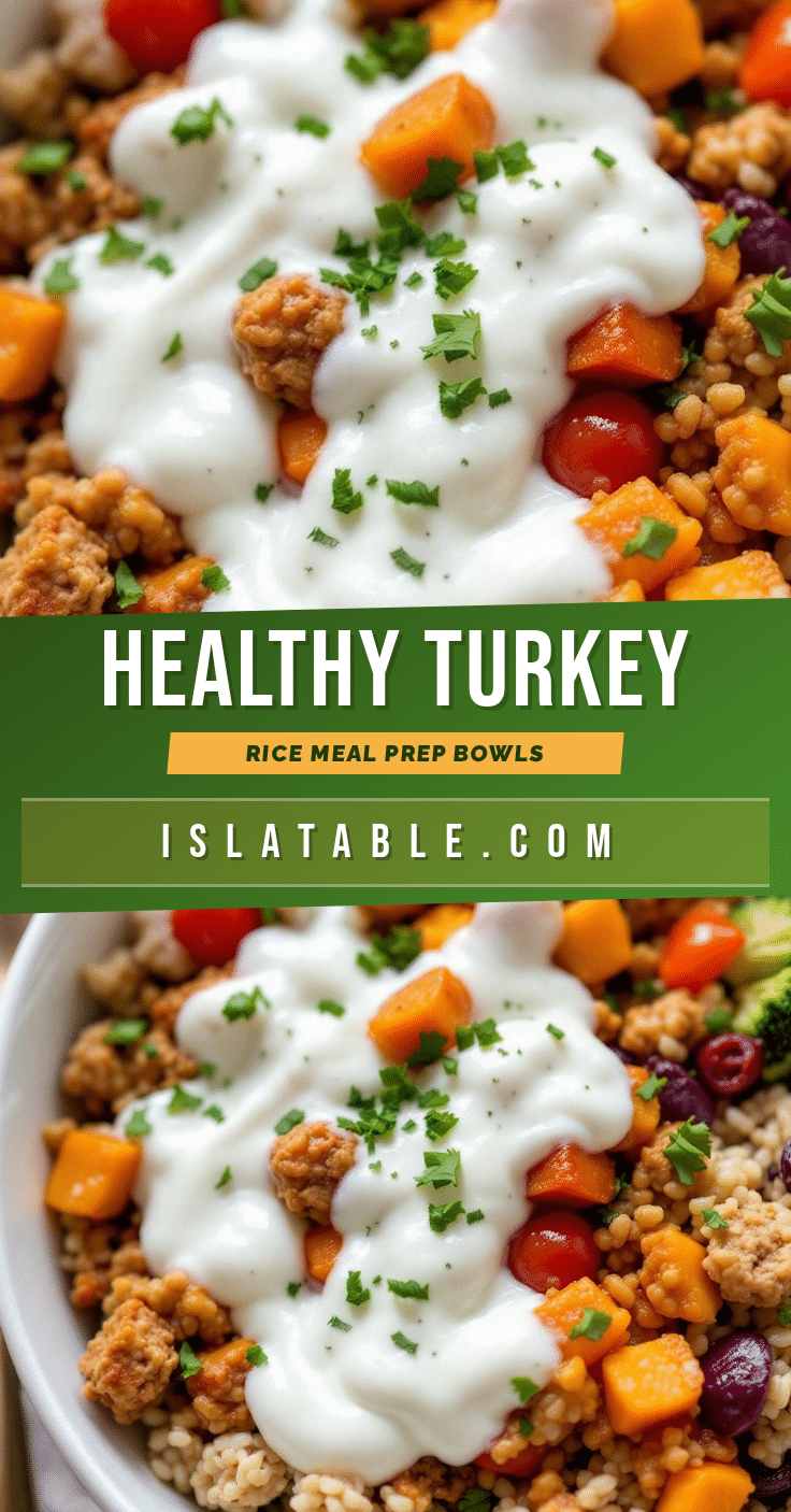 healthy ground turkey meal prep bowls recipe