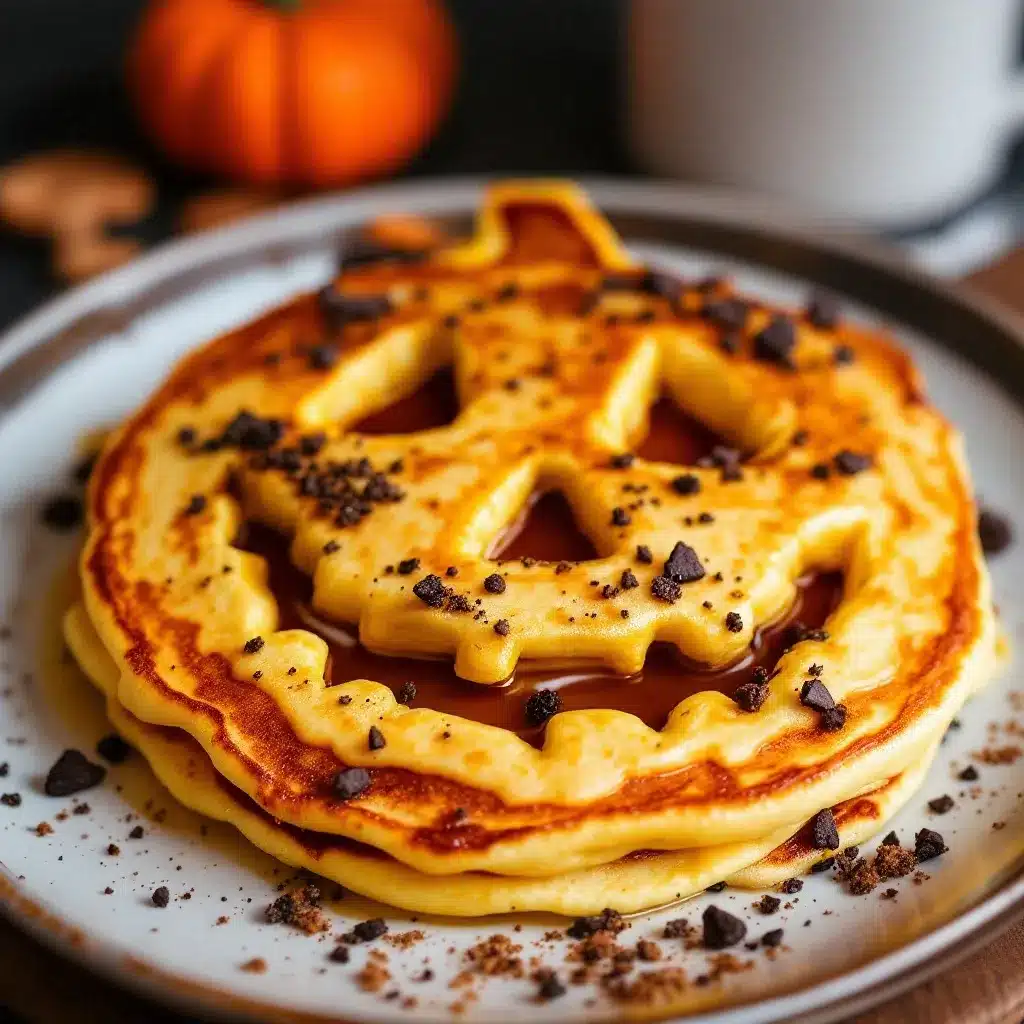 Jack-O-Lantern Pancakes preparation steps