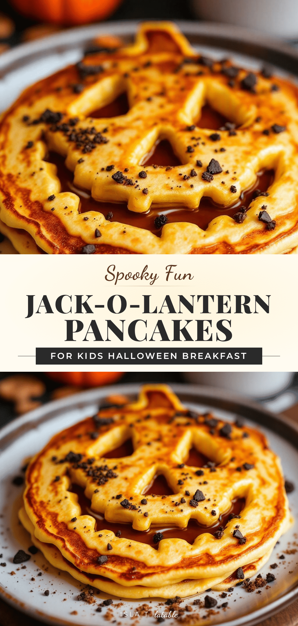 Jack-O-Lantern Pancakes recipe