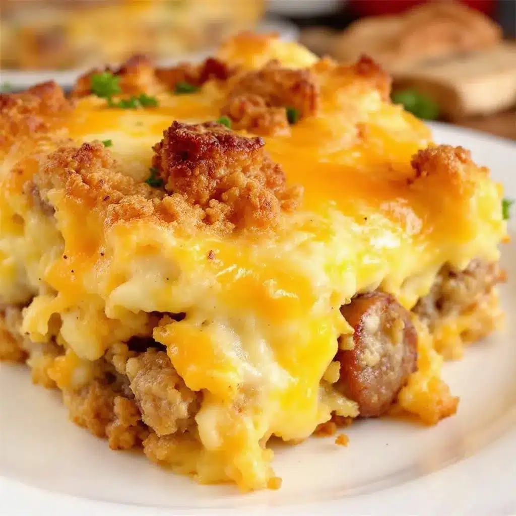 make-ahead sausage cheese breakfast casserole preparation steps