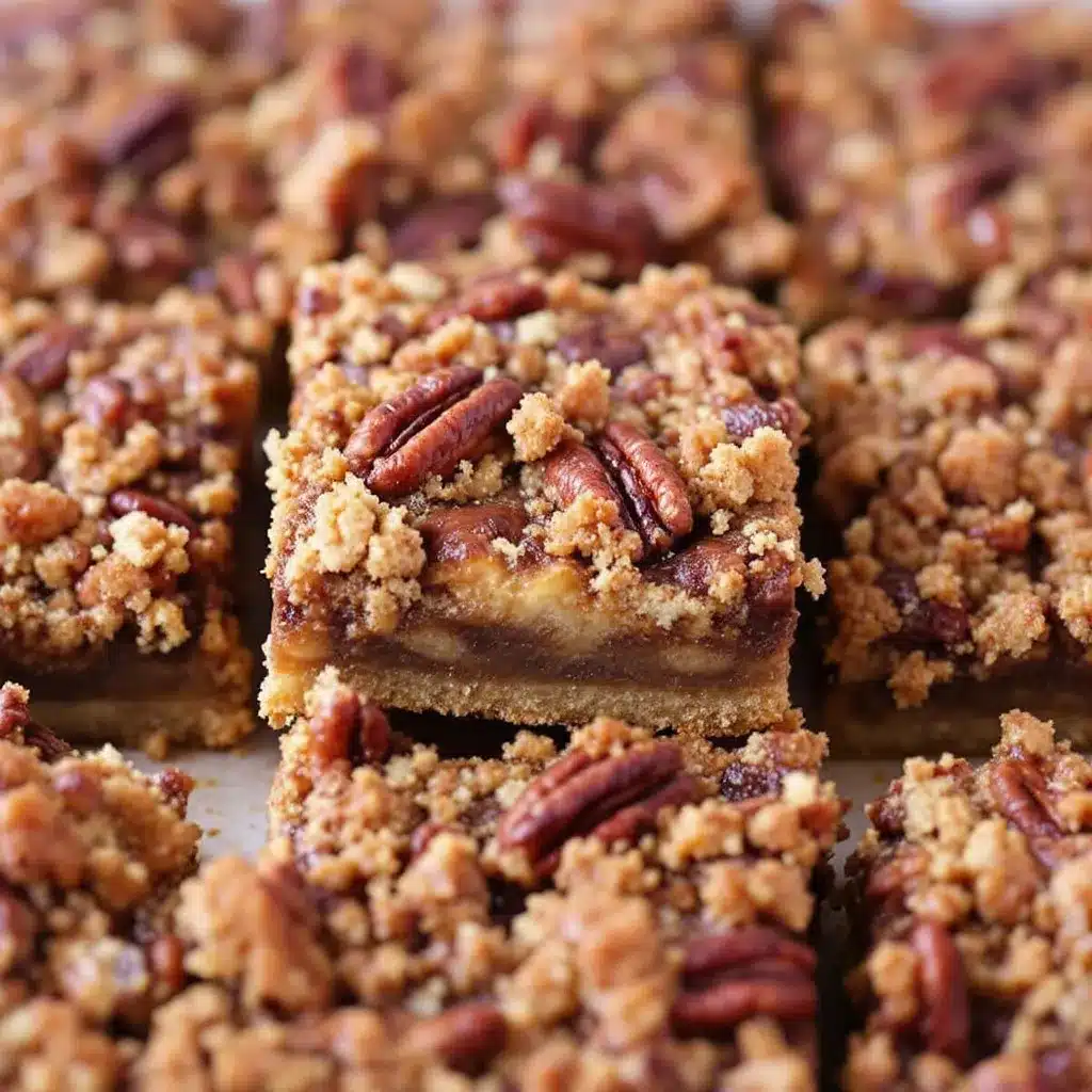 maple bourbon pecan pie bars preparation steps