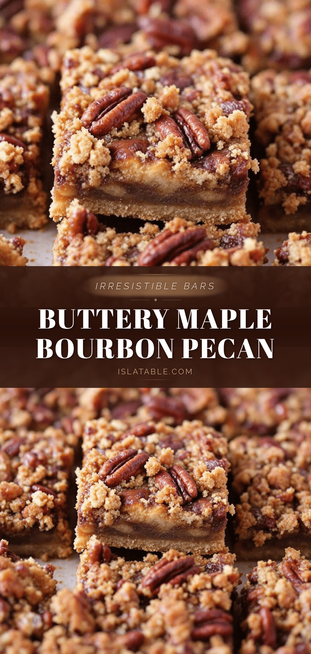 maple bourbon pecan pie bars recipe