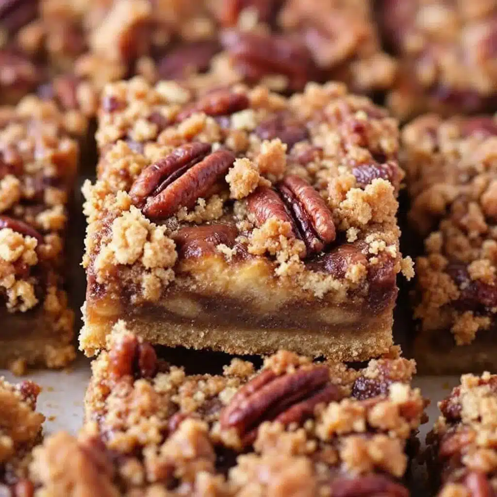 maple bourbon pecan pie bars - featured image