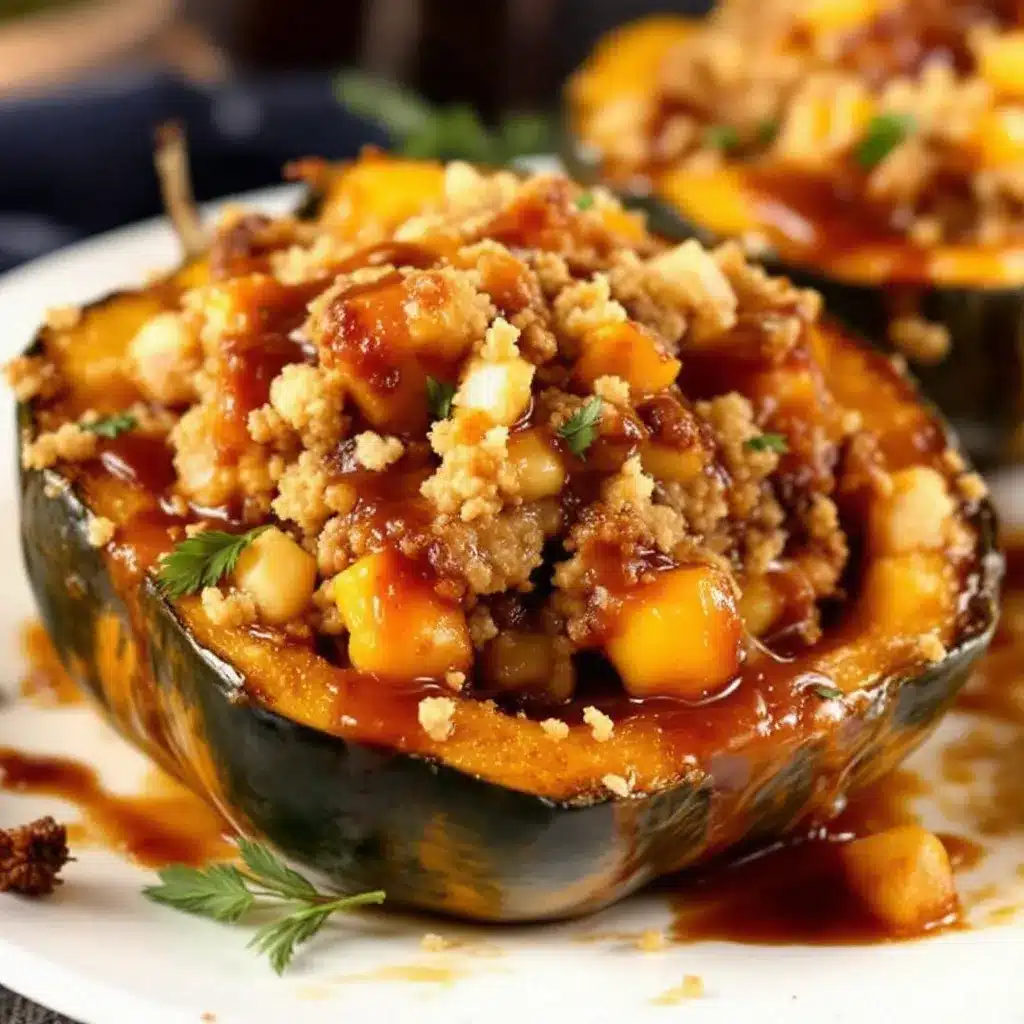 maple brown sugar stuffed acorn squash preparation steps