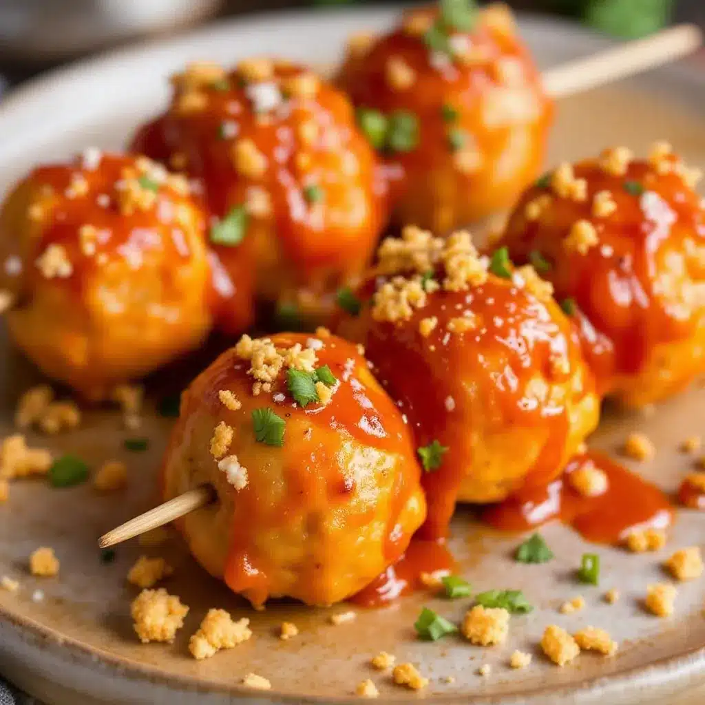 mini buffalo chicken meatball skewers preparation steps