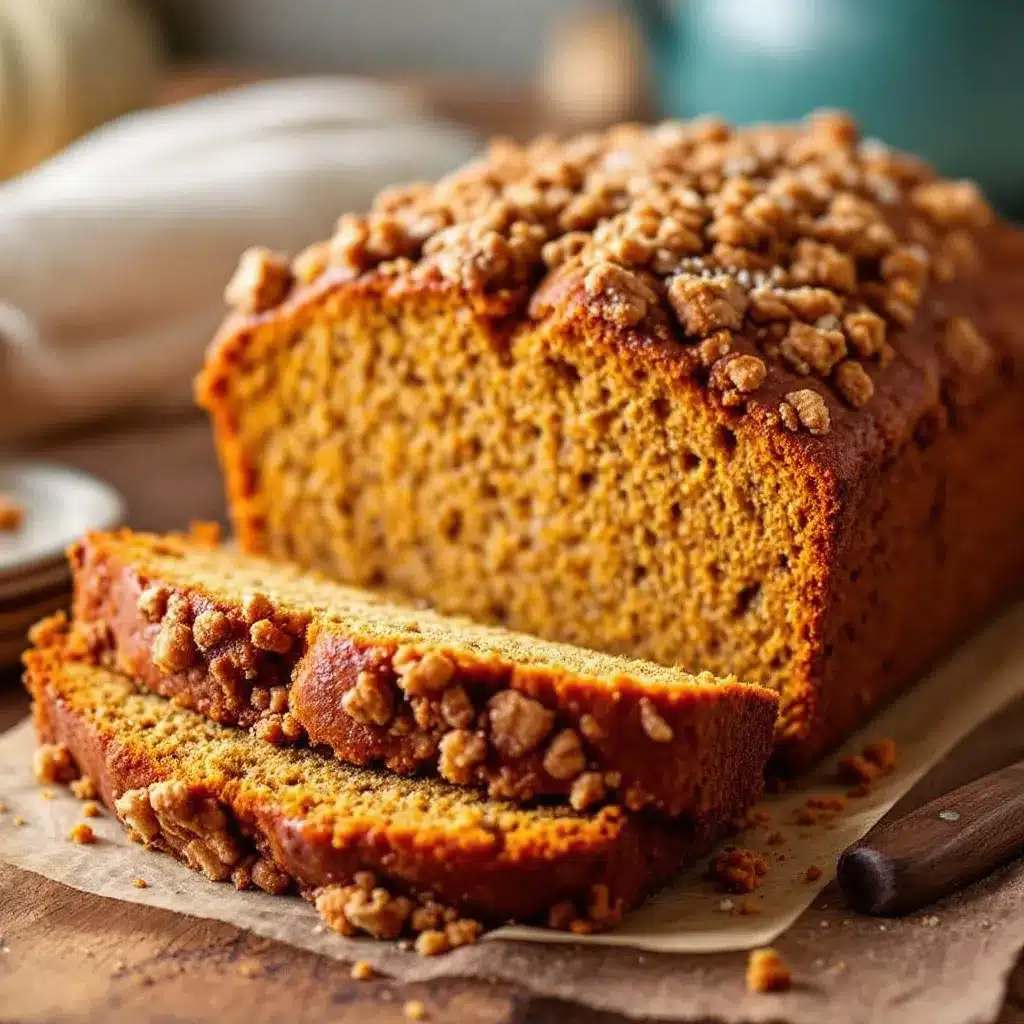 Moist Cinnamon Streusel Pumpkin Bread Loaf preparation steps