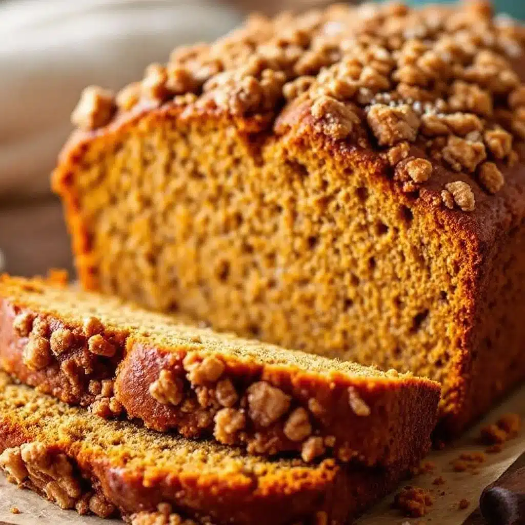 Moist Cinnamon Streusel Pumpkin Bread Loaf - featured image