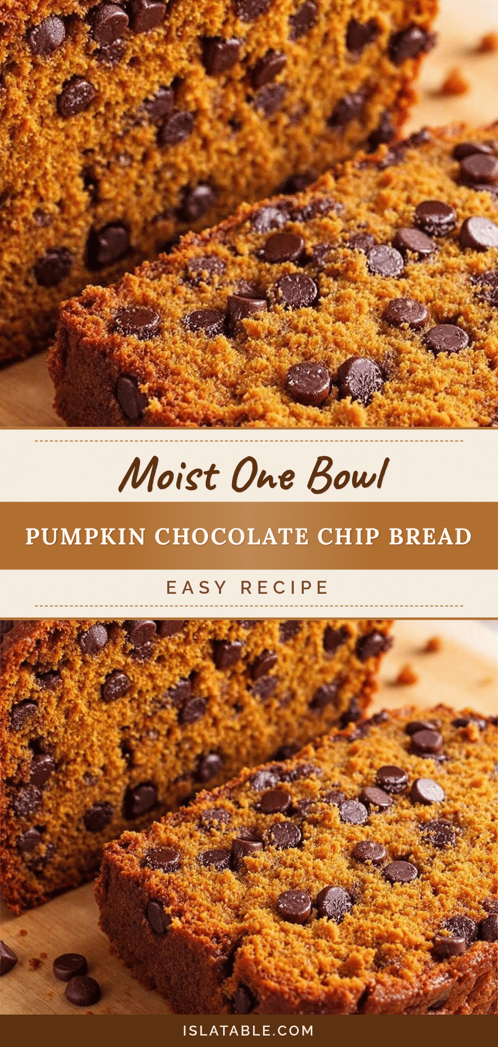 moist one bowl pumpkin chocolate chip bread recipe