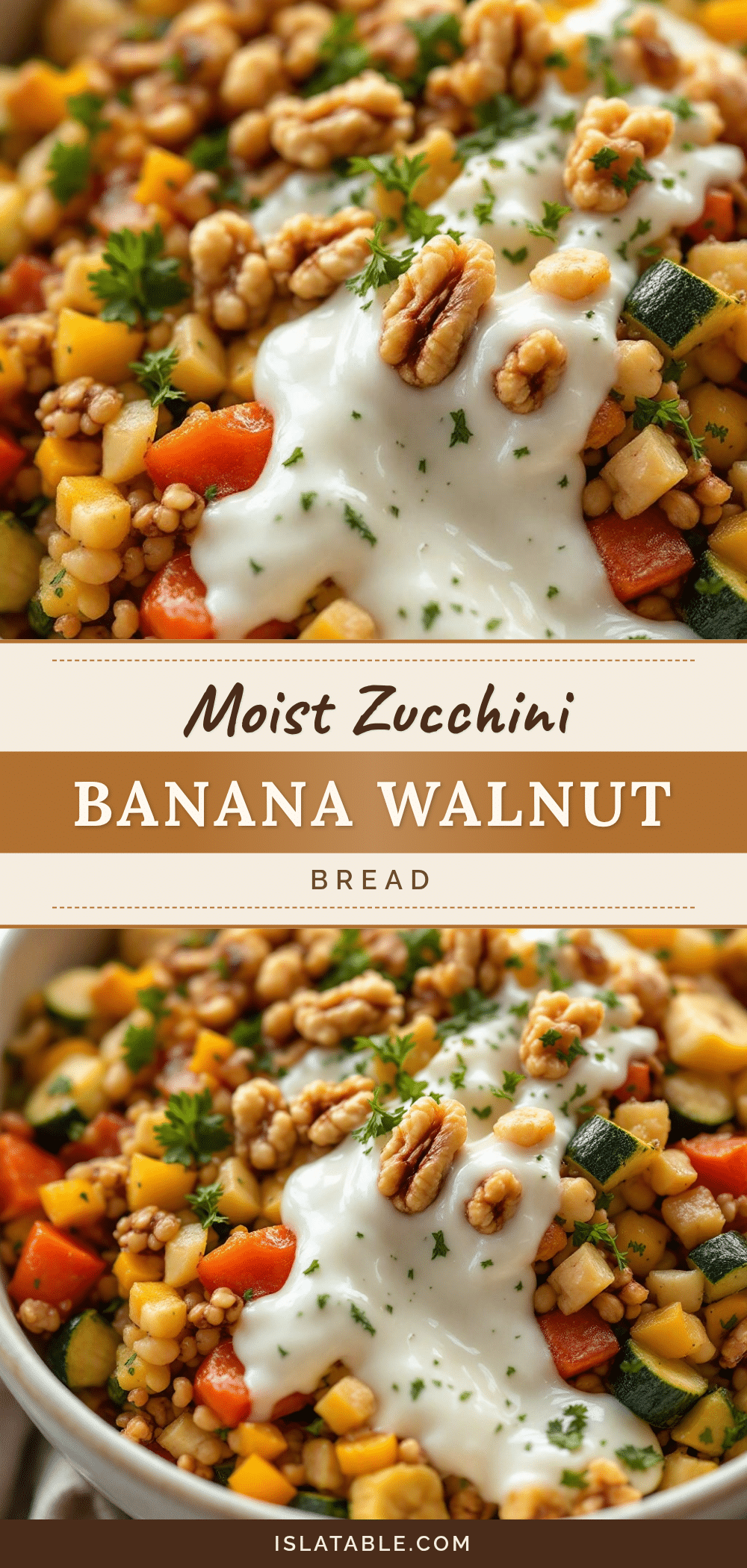moist zucchini banana bread with walnuts recipe