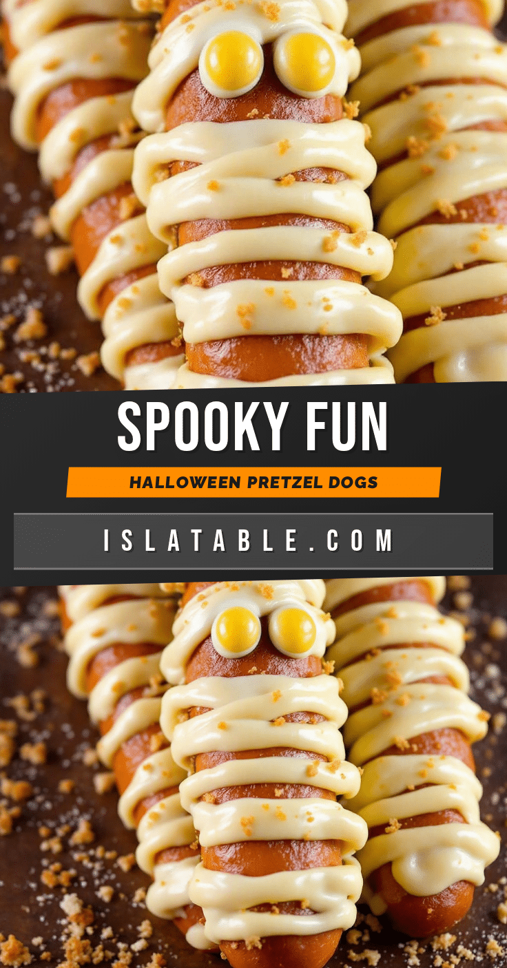 mummy stuffed pretzel dogs recipe