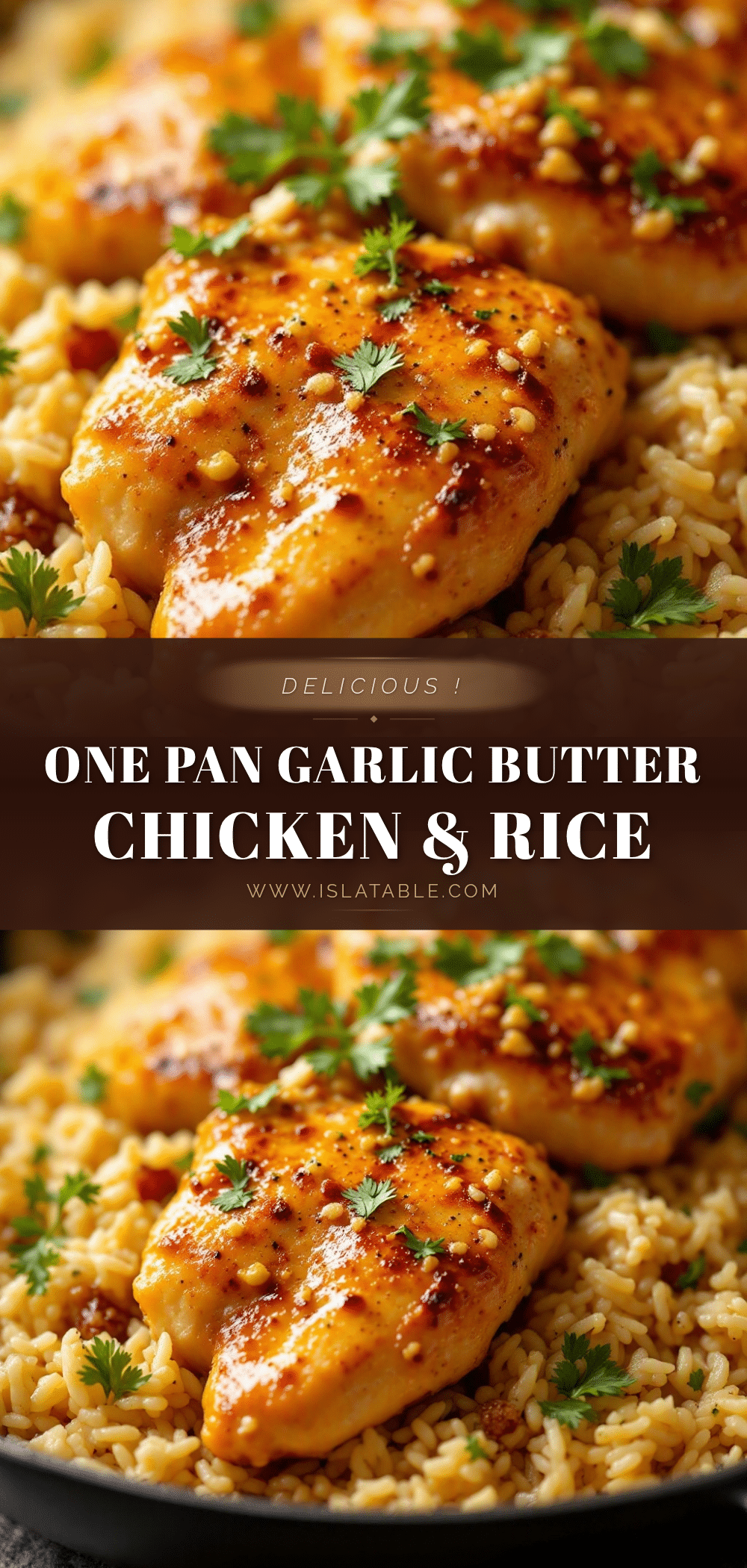 one pan garlic butter chicken and rice recipe
