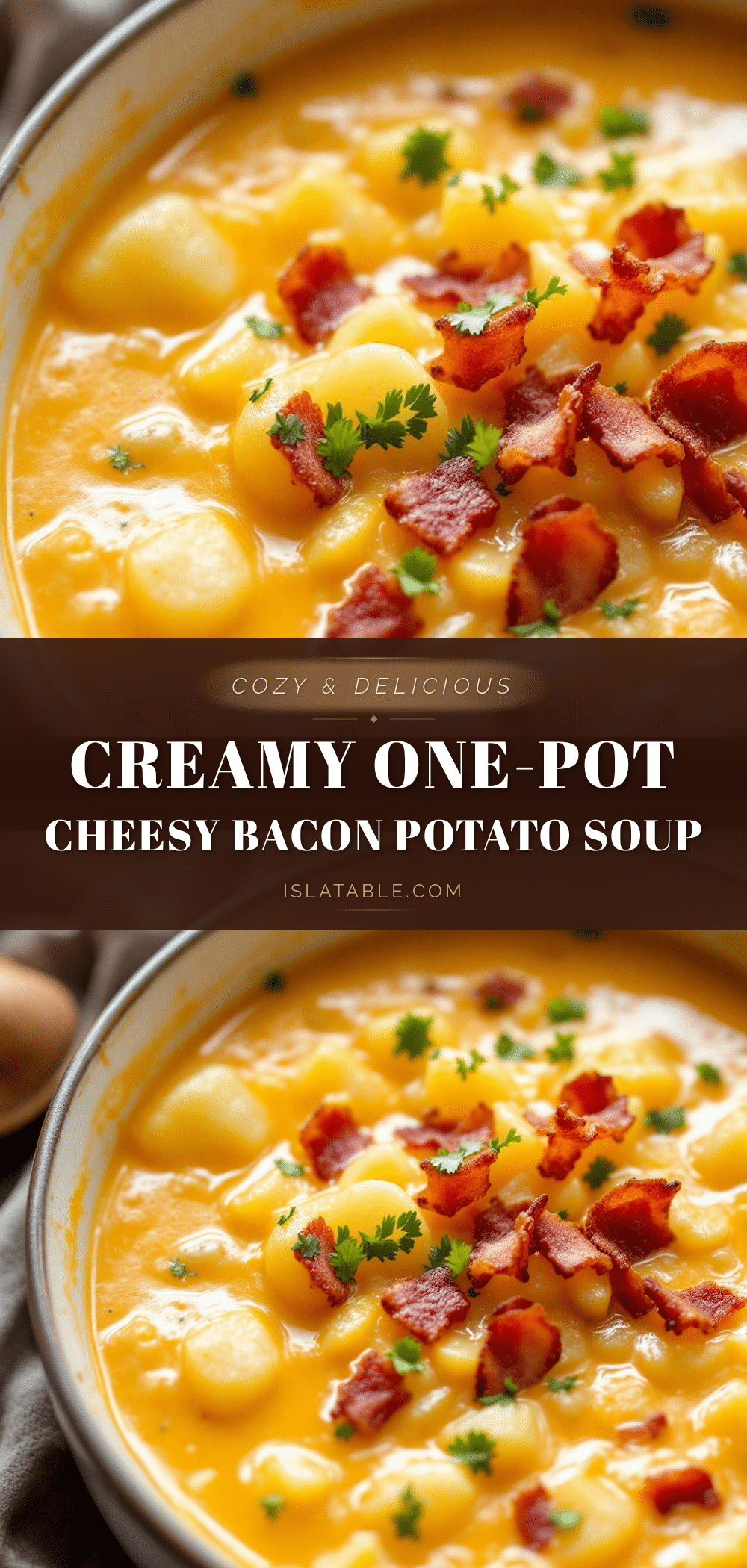 one-pot cheesy potato soup with bacon recipe