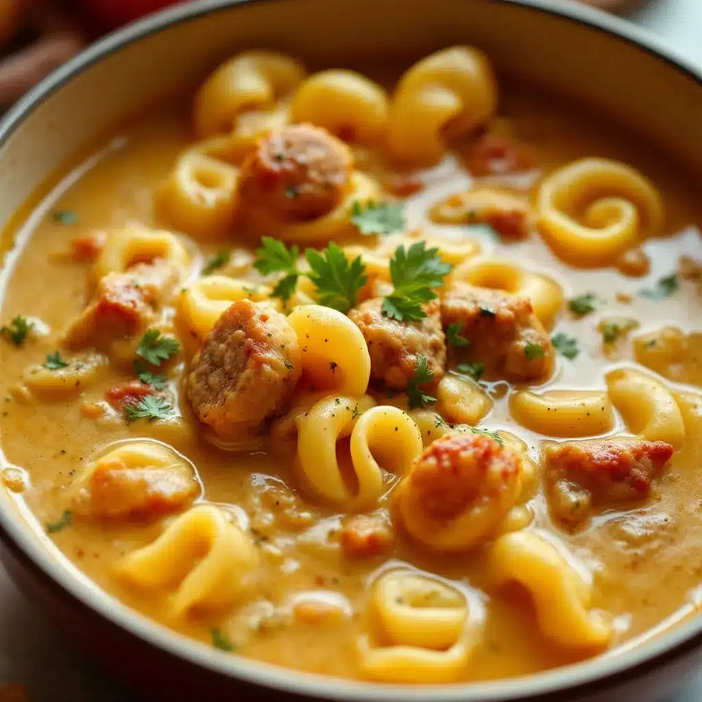 One-Pot Creamy Sausage Tortellini Soup preparation steps