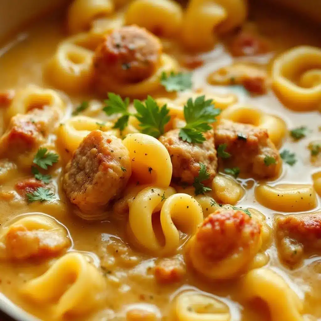One-Pot Creamy Sausage Tortellini Soup - featured image