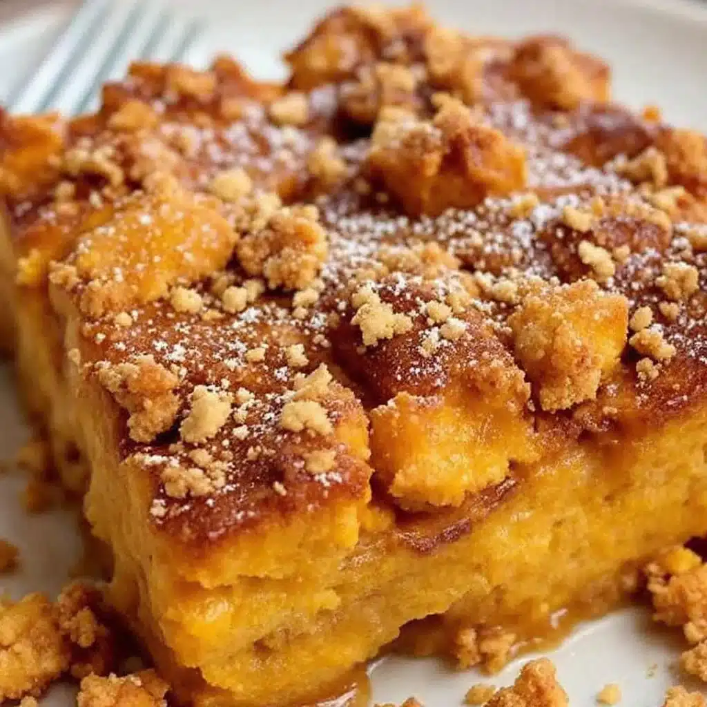 overnight pumpkin french toast casserole - featured image