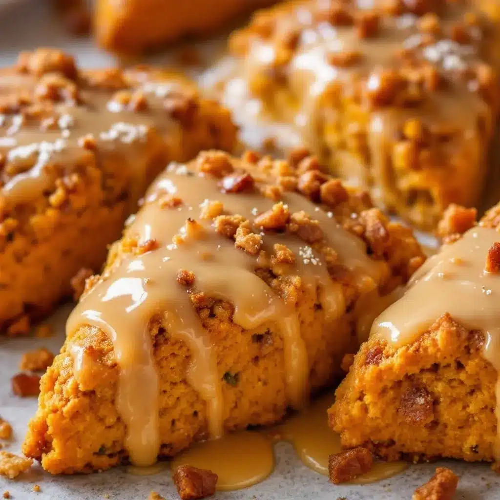pumpkin scones with maple glaze preparation steps