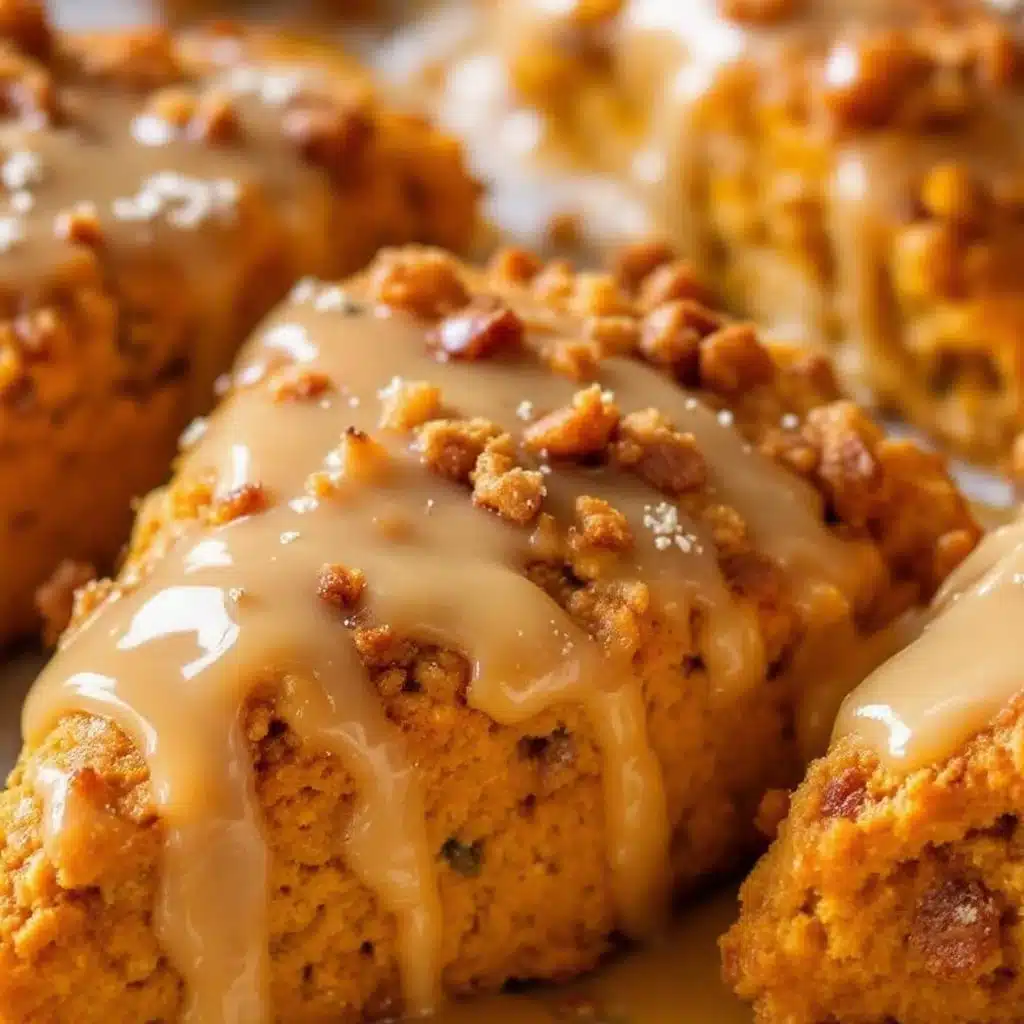 pumpkin scones with maple glaze - featured image