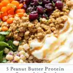 quick peanut butter protein smoothie bowl - featured image