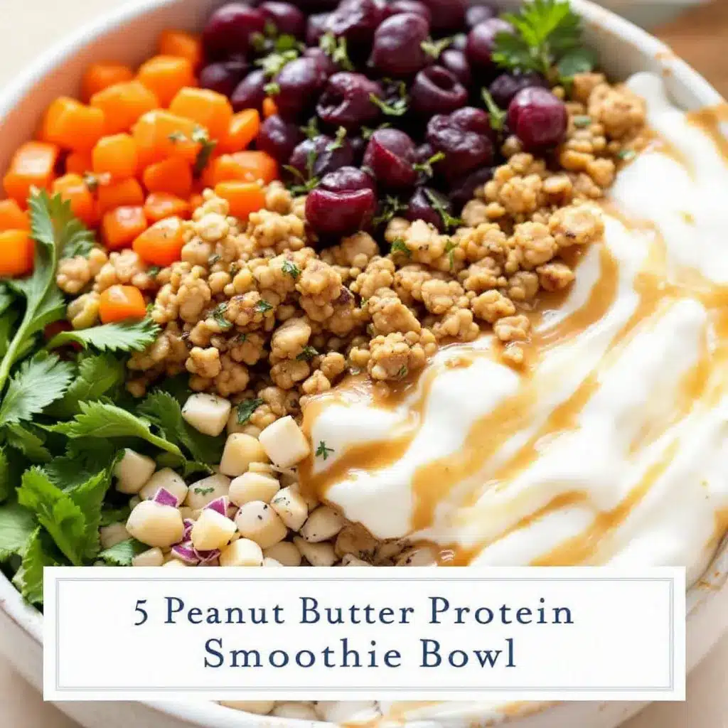 quick peanut butter protein smoothie bowl preparation steps