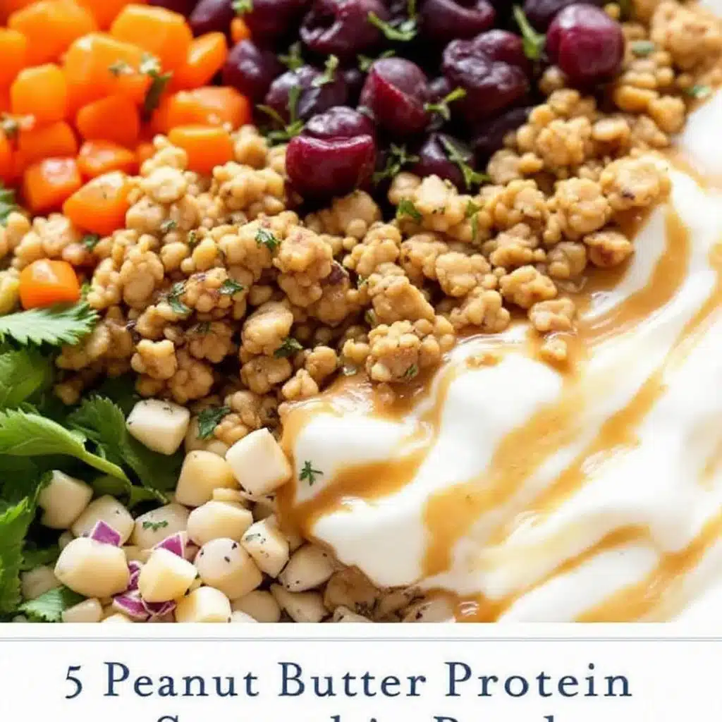 quick peanut butter protein smoothie bowl - featured image
