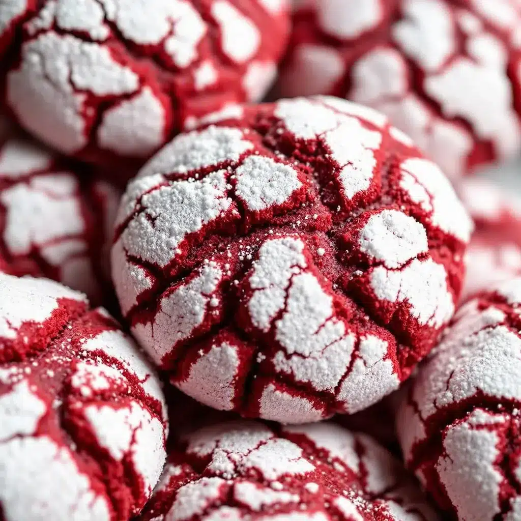 red velvet crinkle cookies preparation steps
