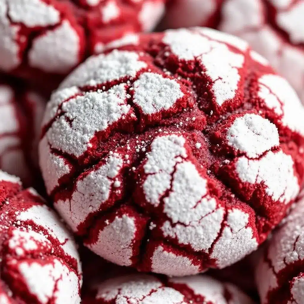 red velvet crinkle cookies - featured image