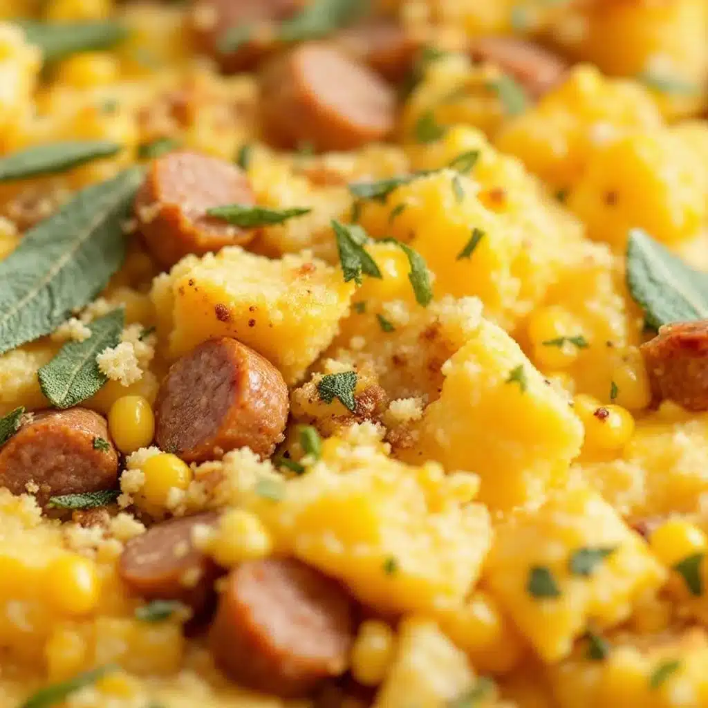 sage sausage cornbread dressing - featured image