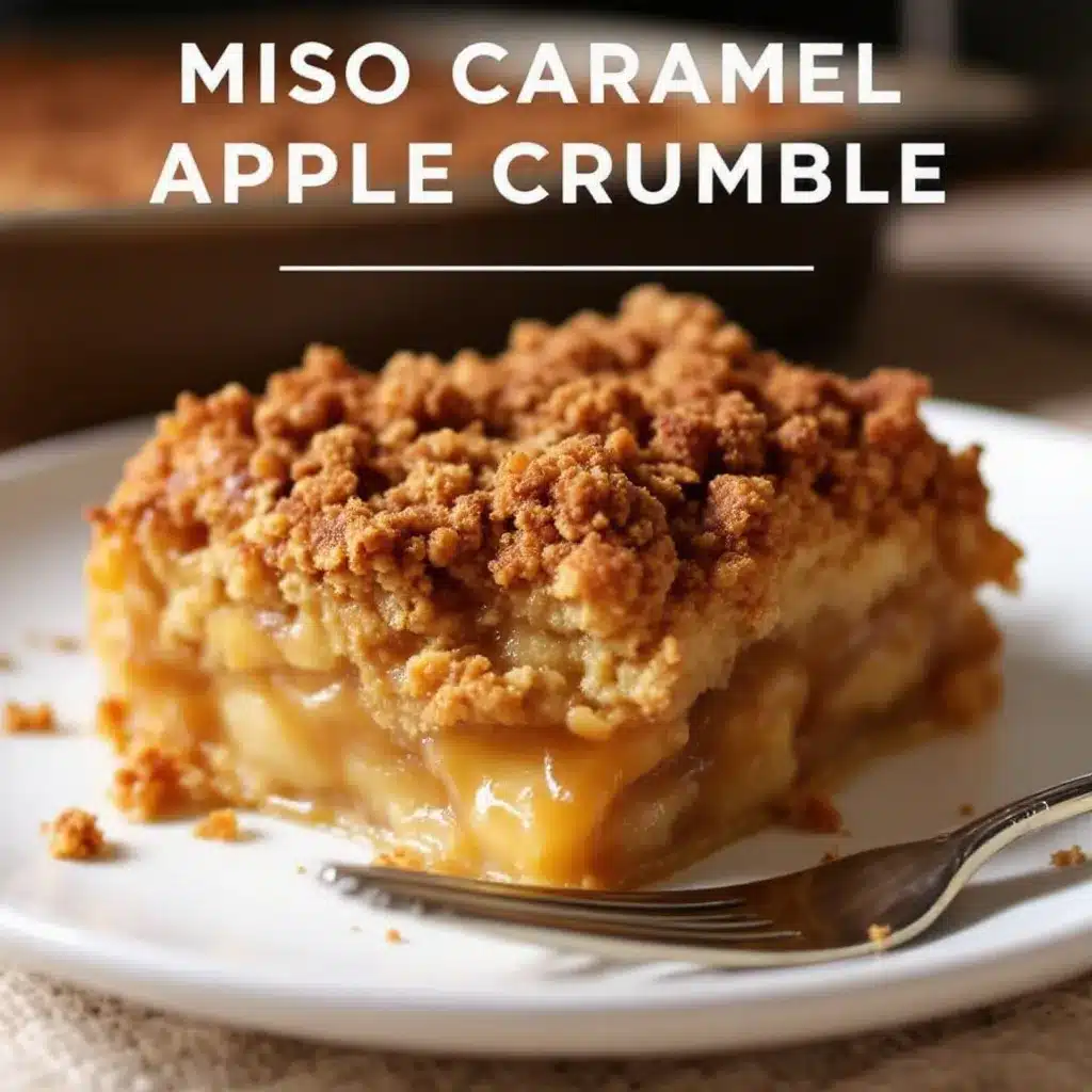 Savory Miso Caramel Apple Crumble preparation steps