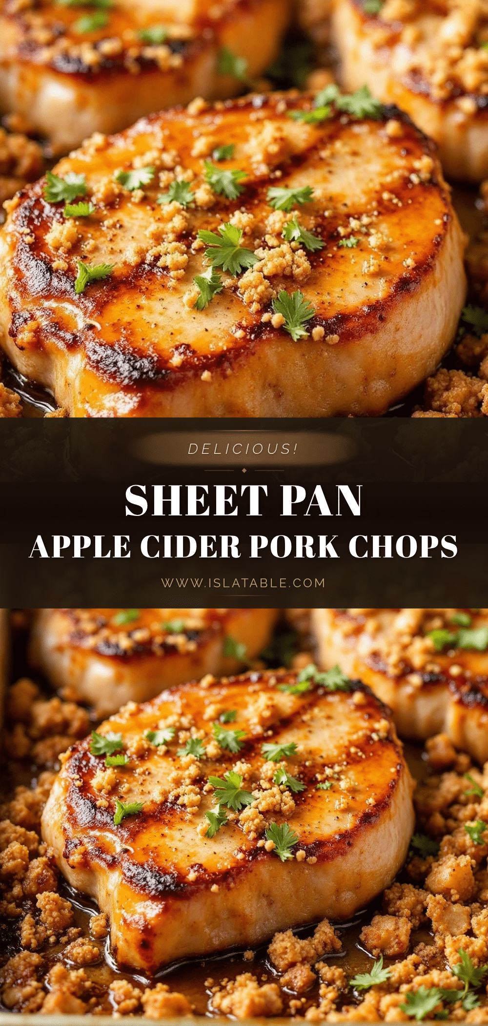 sheet pan apple cider pork chops recipe