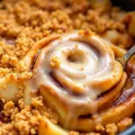 slow cooker cinnamon roll casserole - featured image