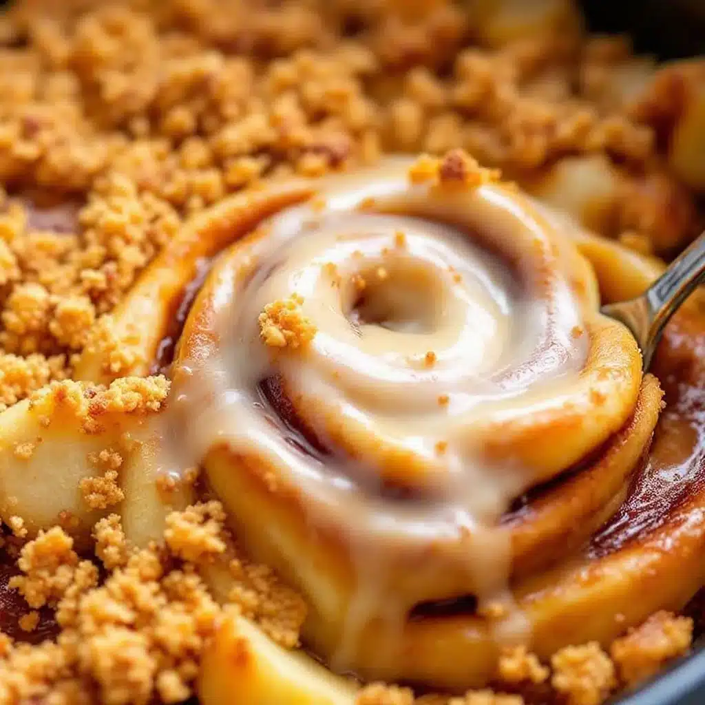 slow cooker cinnamon roll casserole - featured image