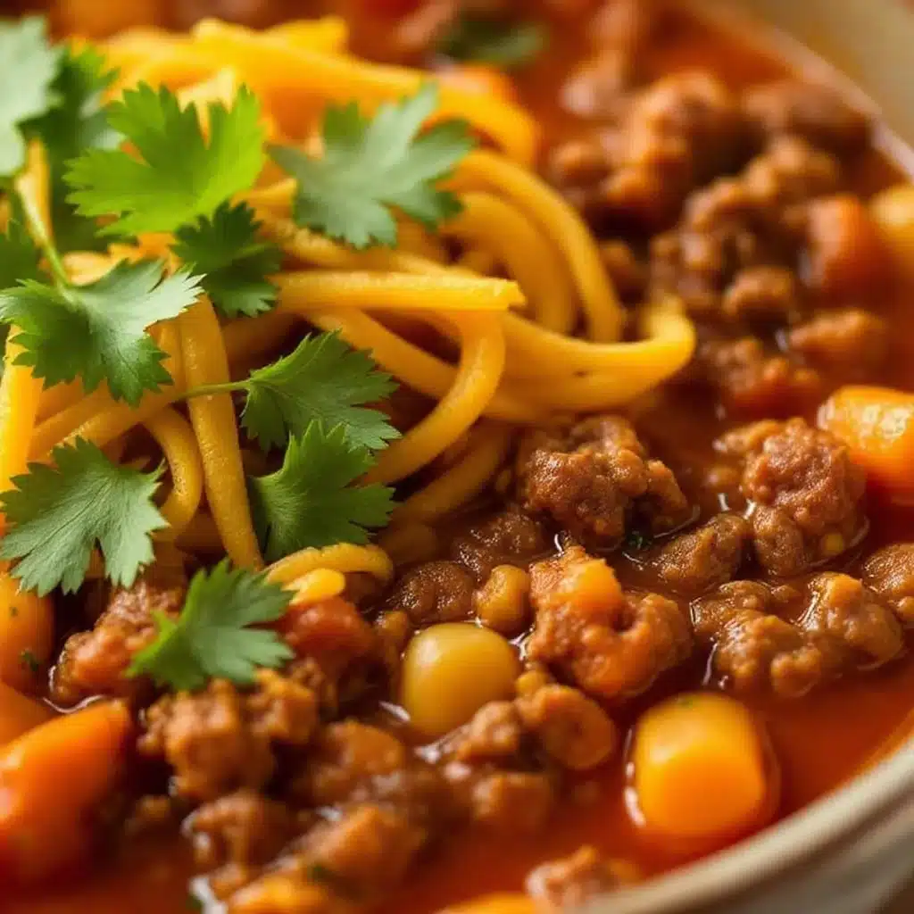 slow cooker ground beef taco soup - featured image