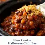 slow cooker halloween chili bar - featured image