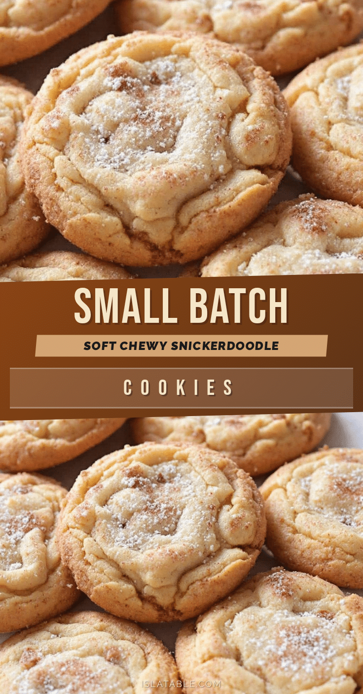 soft chewy small batch snickerdoodle cookies recipe