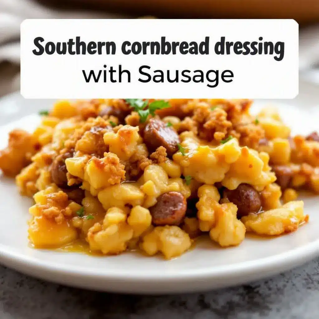 Southern Sausage Cornbread Dressing preparation steps