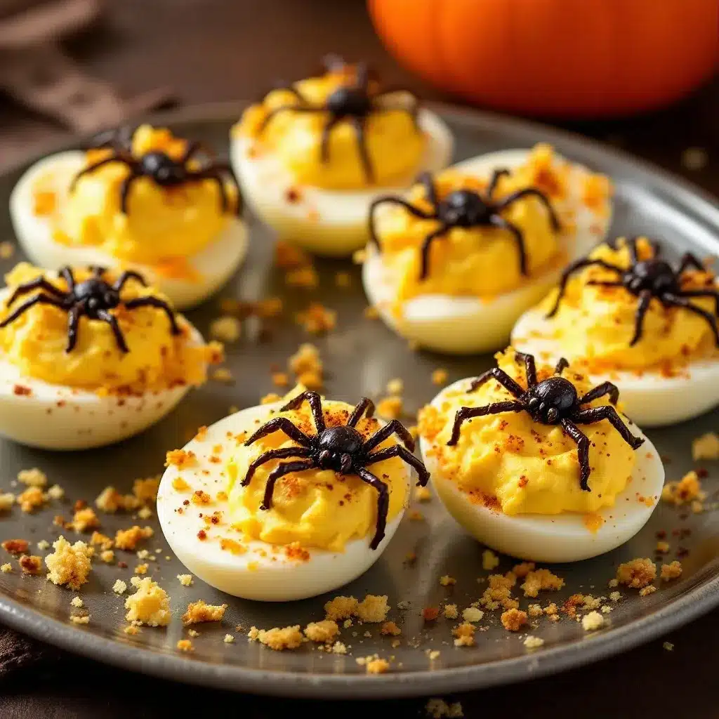 spider deviled eggs preparation steps