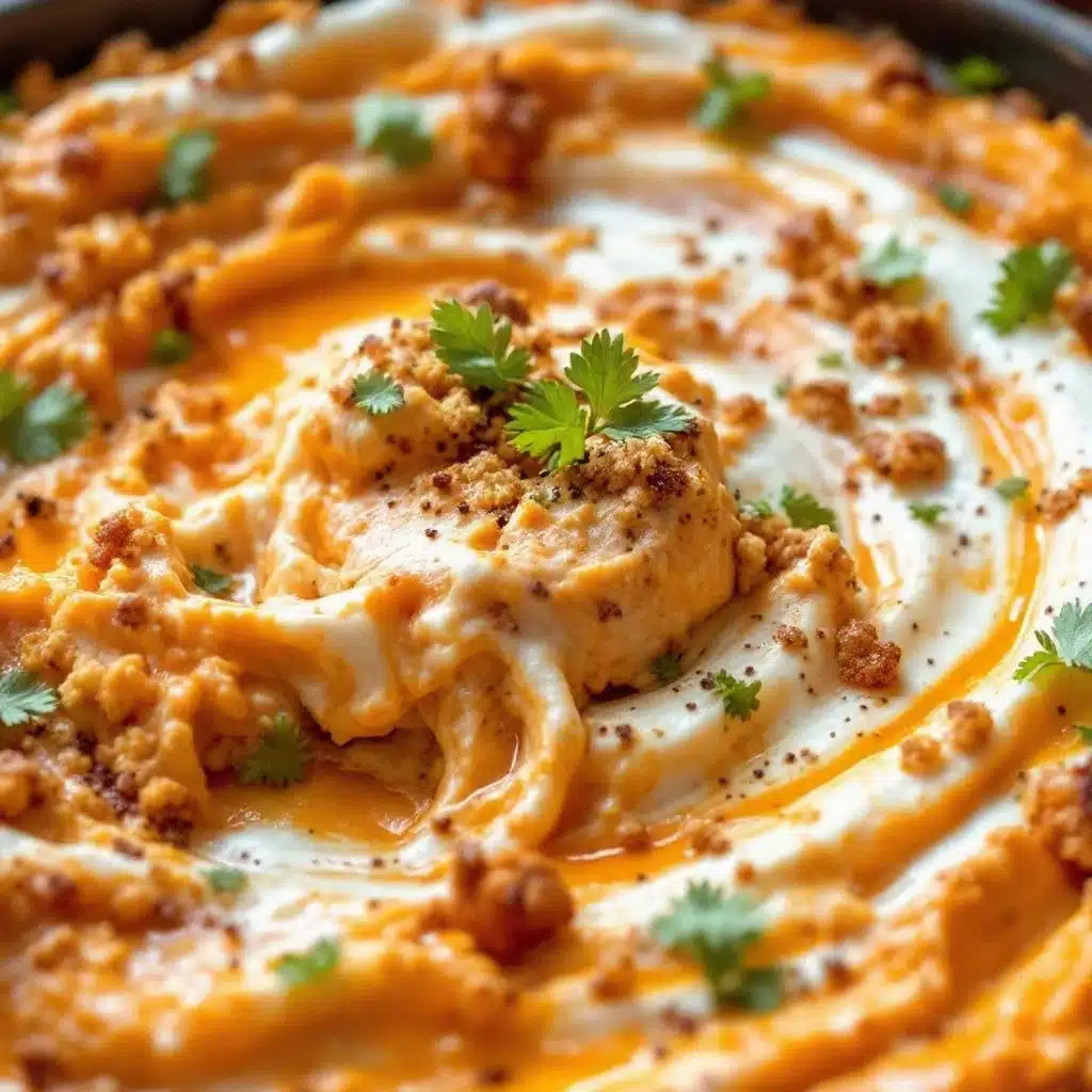 spiderweb buffalo chicken dip - featured image