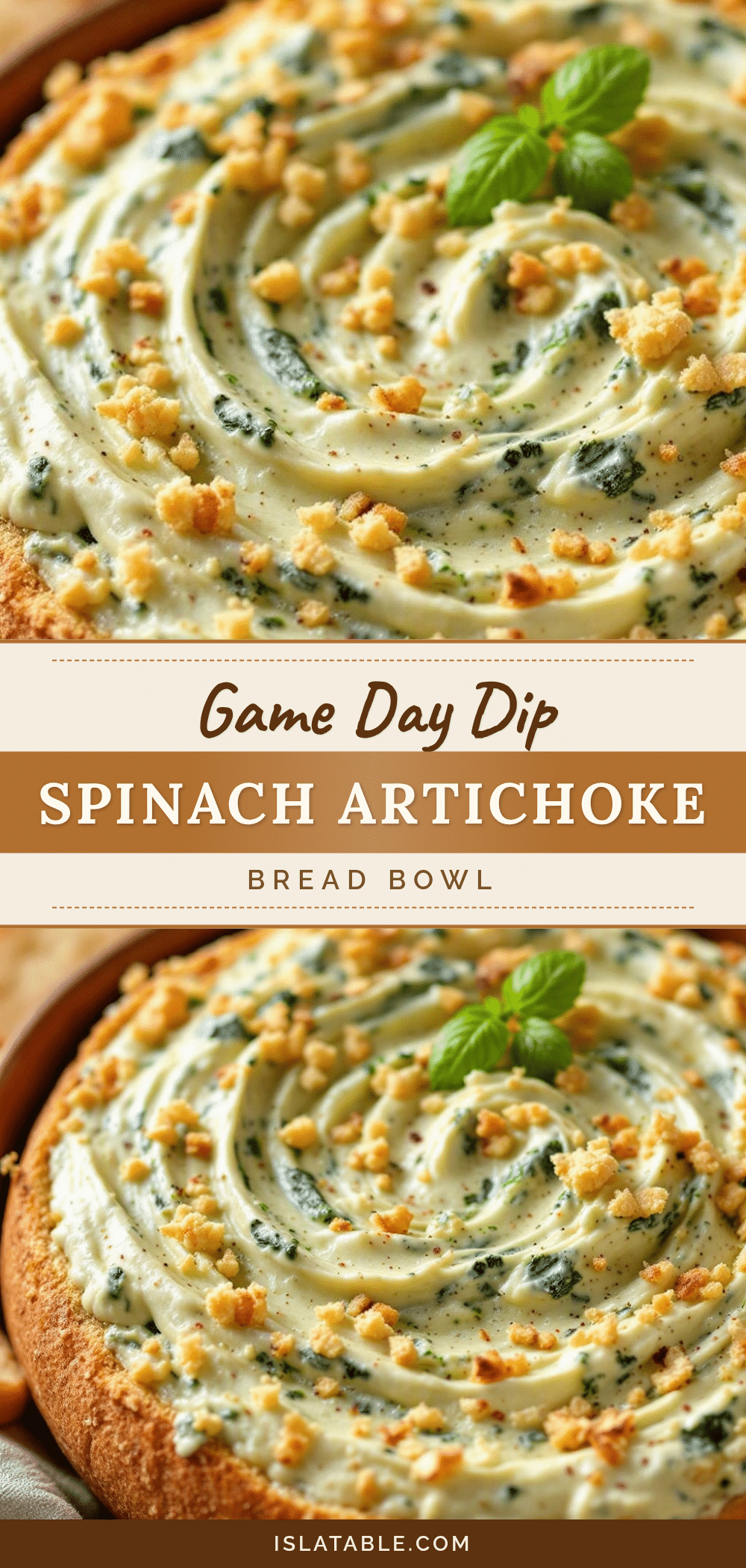 spinach artichoke dip bread bowl recipe