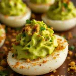 Spooky Frankenstein Guacamole Deviled Eggs - featured image