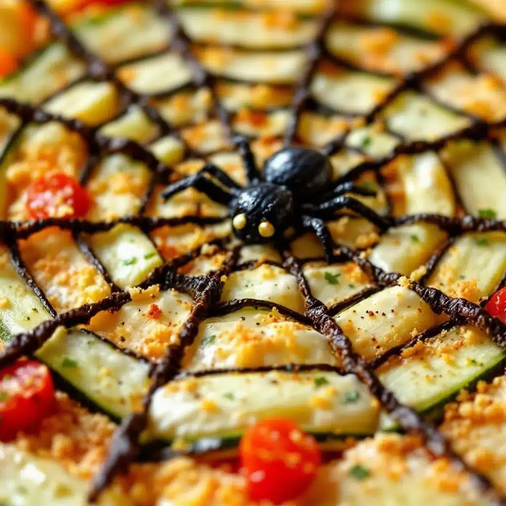 spooky halloween spider web veggie tray - featured image