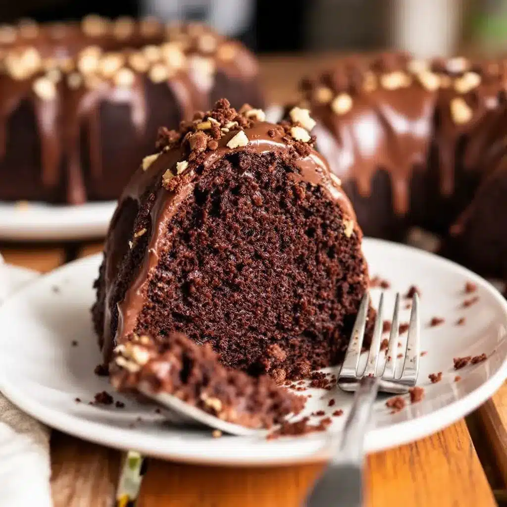 triple chocolate fudge bundt cake preparation steps
